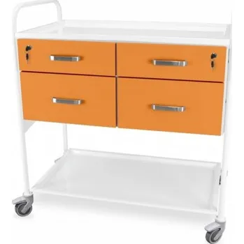 VÍCEÚČELOVÝ LÉKAŘSKÝ VOZÍK JUVW4 Barva: Oranžová