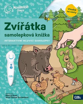 interaktivní kniha Albi Kouzelné čtení Zvířátka: samolepková knížka 