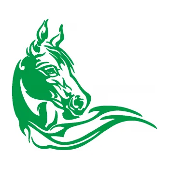 Samolepící dekorace Kůň 085 pravá (12 - zelená) SAMOLEPKA NA AUTO, NÁLEPKA, FÓLIE, POLEP, TUNING, VLASTNÍ TEXT, TISK, AUTOSAMOLEPKY.cz, POLEPY, OBRÁZEK, LOGO, 3D STICKERS