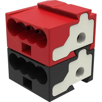 Degson DG220B-2.1-08P-1Y-16A(H), kabelová svorka, - , kontakty 8, tmavě šedá , červená, 1 ks