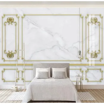 Fototapeta Solution Media 3D tapeta - Mramor se zlatým lemováním MU3403 4 - Slámová textura - Vliesová tapeta - 300g/m2