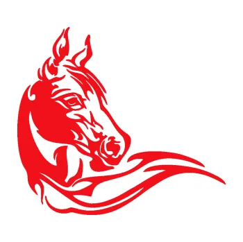 Samolepící dekorace SAMOLEPKA Kůň 085 pravá (10 - červená) NA AUTO, NÁLEPKA, FÓLIE, POLEP, TUNING, VLASTNÍ TEXT, TISK, AUTOSAMOLEPKY.cz, POLEPY, OBRÁZEK, LOGO, SAMOLEPKY