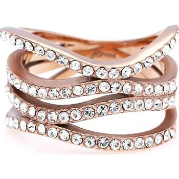 Souprava šperků MPM Prsten z chirurgické oceli Ring 8054, Gold rose, size 54