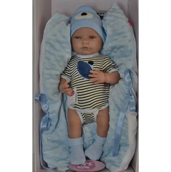 Panenka Realistické miminko chlapeček Štěpán od firmy Berjuan ze Španělska (Newborn 45 cm)
