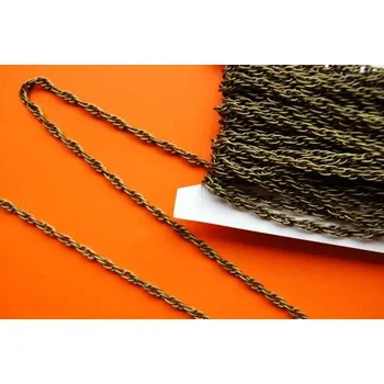 Řetízek Řetízek v metráží 21 staromosaz šíře 5mm (10m/bal.)