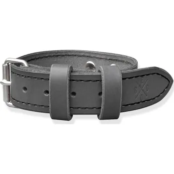 Obojek pro psa Eggo Lorenz velký kožený obojek pro psy Šedá