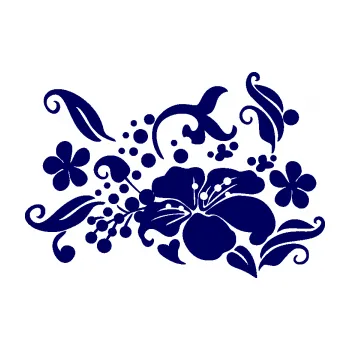 Samolepící dekorace SAMOLEPKA Květina dekor 024 levá (23 - tmavě modrá) NA AUTO, NÁLEPKA, FÓLIE, POLEP, TUNING, VLASTNÍ TEXT, TISK, AUTOSAMOLEPKY.cz, POLEPY, OBRÁZEK, LOGO, SAMOLEPKY