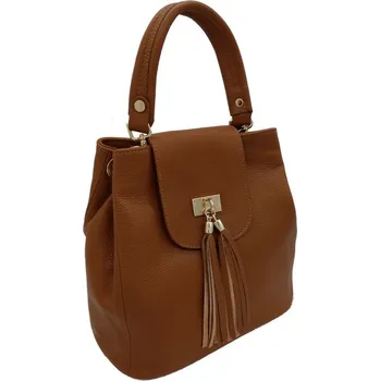 Kabelka Dámská kožená kabelka DONATELLA 715819 Barva: Cognac