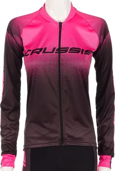cyklistický dres CRUSSIS Dres CSW-061 černý/růžový