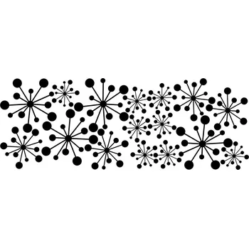 Samolepící dekorace Nabytekmorava Samolepka na zeď PAMPELIŠKY Barva: černá