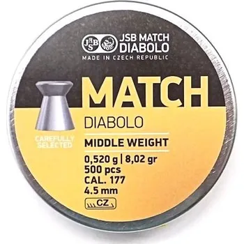 Vzduchovka Diablo JSB Match Middle Weight 4,5mm 0,520g 500 ks