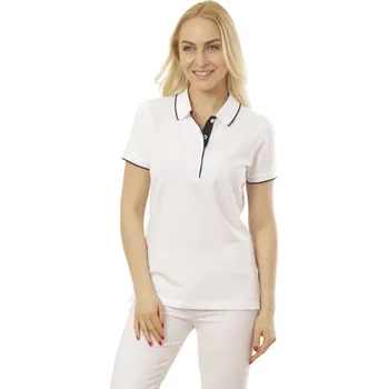Dámská košile COTTON Polokošile NORMA LADY 240g, různé barvy Velikost XXL white/navy