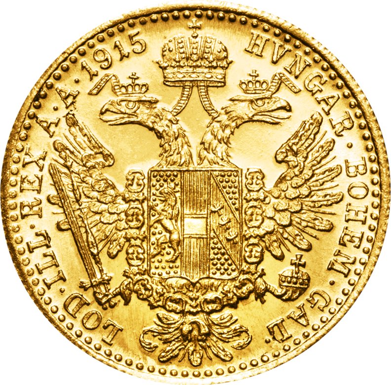 Zlatá investiční mince Dukát Františka Josefa I. 1915 (novoražba)