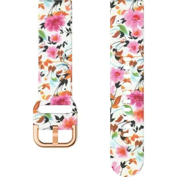 Příslušenství k chytrým hodinkám eses Sportovní silikonový řemínek pro Fitbit Versa 2 - Vzorovaný, květinový