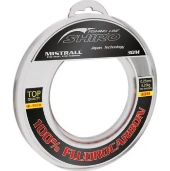 Vlasec Mistrall Shiro Fluorocarbon 30m 0,25mm/5,25kg