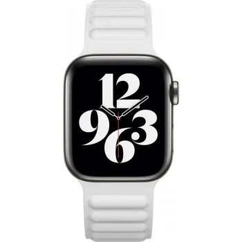 Řemínek na hodinky Silikonový řemínek s magnetickým upínáním pro Apple Watch 42mm / 41mm / 40mm / 38mm - bílý