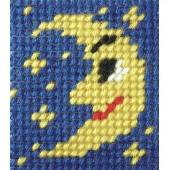 Vyšívací vzor Kreativní sada na vyšívání Měsíček 11x13cm (Kreativní sada šití pro děti s motivem měsíčku. Vyšívání pro nejmenší nebo pro začátečníky s rozměry 11 x 13 cm. Kód výrobce: 9720.)