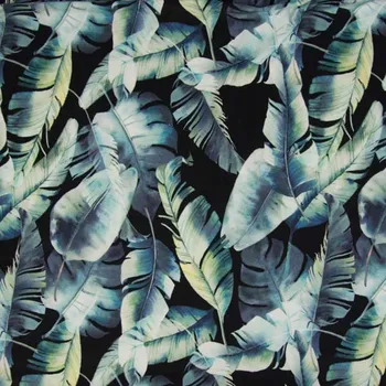 Úplet YOGA černý, zeleno-modrá pírka, š.145