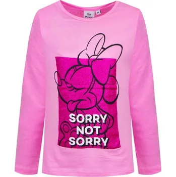 Minnie Mouse světle růžové dívčí tričko s dlouhými rukávy Velikost: 98