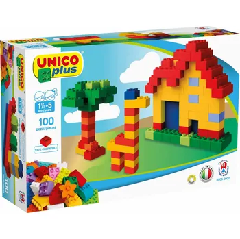 ostatní stavebnice Androni Giocattoli Unico Plus Sada kostek 100 ks