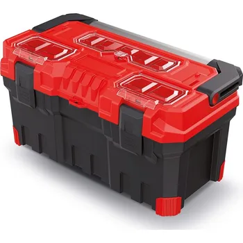 PROSPERPLAST Kufr na nářadí s kov. držadlem TITAN PLUS červený 554 x 286 x 276 mm