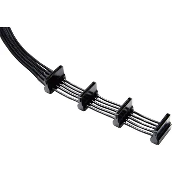 BeQuiet napájecí kabel [4x proudová SATA zástrčka 15pólová - 1x tiché modulární napájení] 0.72 m černá