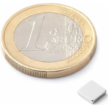 Dekorativní magnet SOLLAU Neodymový magnet hranol 5x5x1.2 mm, N50, poniklovaný