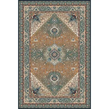 Koberec Kusový koberec vlněný Agnella Isfahan Aretuza Szmaragd Béžový / Zelený Rozměr: 133x180 cm