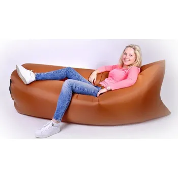 Nafukovací vak Lazy bag dvouvrstvý - hnědý
