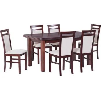 Jídelní set Jídelní set 6+1 Zbyšek Vyberte Tkaninu:: Tkanina 15, Vyberte Moření:: Komplet ořech