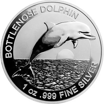 Stříbrná mince 1 Oz Bottlenose Dolphin (Delfín skákavý) 2019