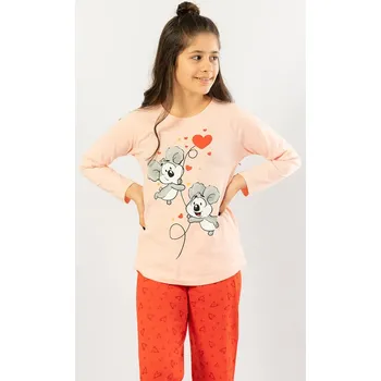 Chlapecké pyžamo Dětské pyžamo dlouhé Malé koaly světle lososová 5 - 6