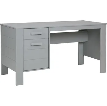 Psací stůl WOOOD Světle šedý pracovní stůl Koben 141 cm