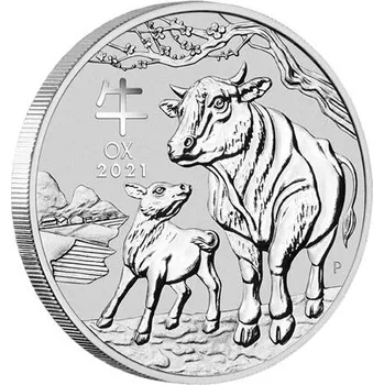 Lunární série III. - stříbrná mince Year of the Ox (Rok buvola) 1 Oz 2021
