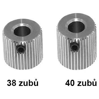 Příslušenství k 3D tiskárně Ozubené podávací kolečko MK8 11 mm 38