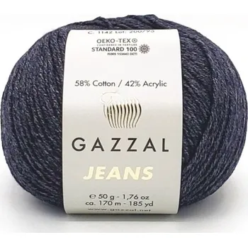 Příze Příze Jeans 1142 antracitová melír Gazzal