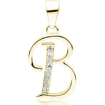 Přívěsek Olivie PÍSMENO B stříbrný přívěsek GOLD 5306 Ag 925; ≤1 g.