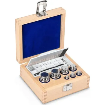 Sada zkušebního závaží Kern 1 g - 5 kg, OIML E1, dřevěné pouzdro, s možností kalibrace