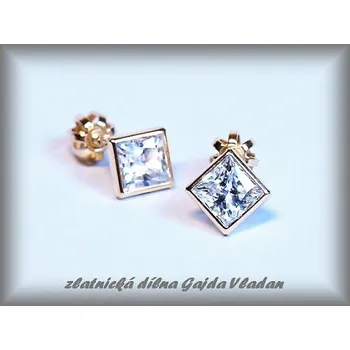 Náušnice bílé zlato 1/2 páru