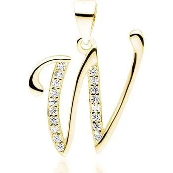 Přívěsek Olivie PÍSMENO W stříbrný přívěsek GOLD 5325 Ag 925; ≤1,3 g.