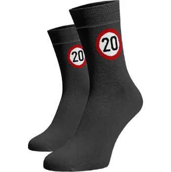 Dámské ponožky Veselé ponožky Rychlost 20 Tmavě šedá Bavlna 42-44