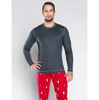 Dámské noční prádlo Pánské pyžamo s dlouhým rukávem Rico - Italian Fashion