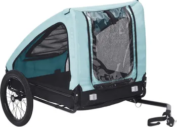 Přívěsný vozík pro psa vidaXL Vozík za kolo pro domácí mazlíčky modrý/černý