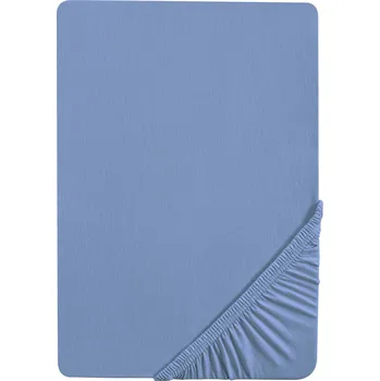 Prostěradlo Biberna Žerzejové napínací prostěradlo (modrá, 90-100 x 200 cm)