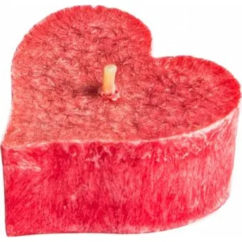 Svíčka Přírodní vonná svíčka palmová - AROMKA - SRDCE MALÉ - Růže Barevný: Červená