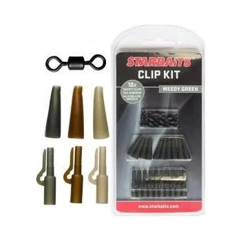 Starbaits Závěs na zátěž sada Set Clip Kit zelená