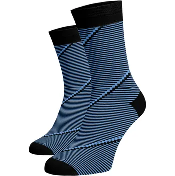 Společenské ponožky Spirála Modrá Bavlna 35-38