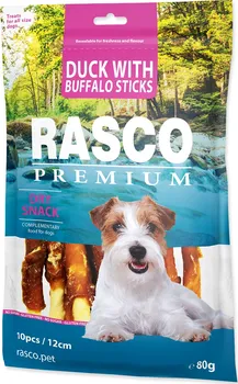 Pamlsek pro psa Rasco Premium tyčinky bůvolí obalené kachním masem 80 g