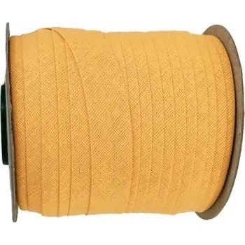 Šikmý proužek bavlněný šíře 18 mm zažehlený žlutý | RTex