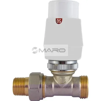 Ventil Deltatop Ventil RTL 1/2" přímý s hlavicí, připojení 3/4" Eurokonus, 821909